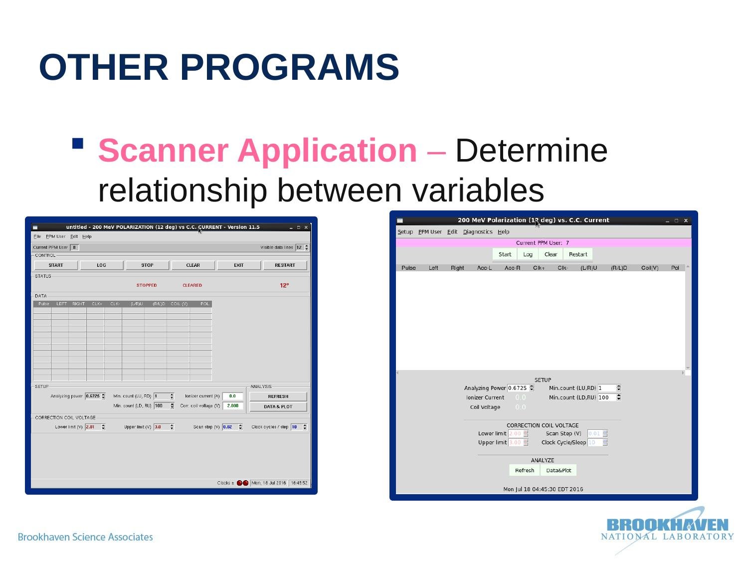 Slide showing the Tcl/Tk to Python conversion of the Scanner Application, another program used alongside the jet controller